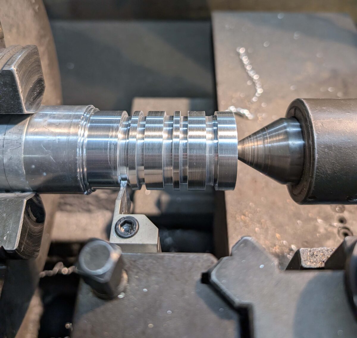 Photo of machining new caliper pistons